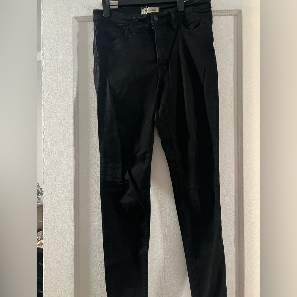 MADEWELL size 28 black roadtripper skinny jeans